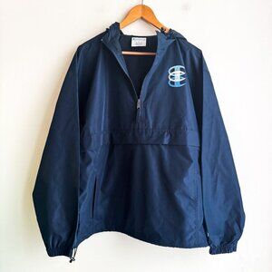 Champion Navy Blue Shell Nylon Pullover L